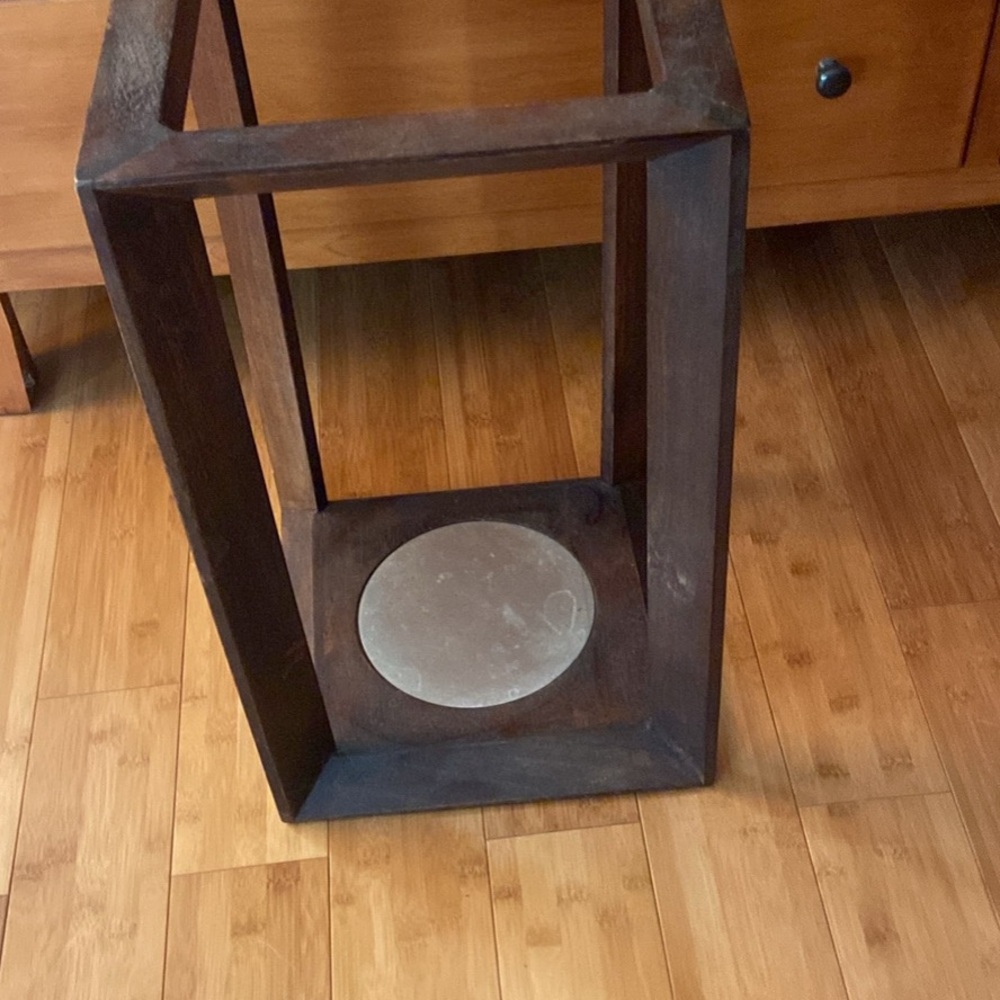 Wooden Square Lantern Stand
